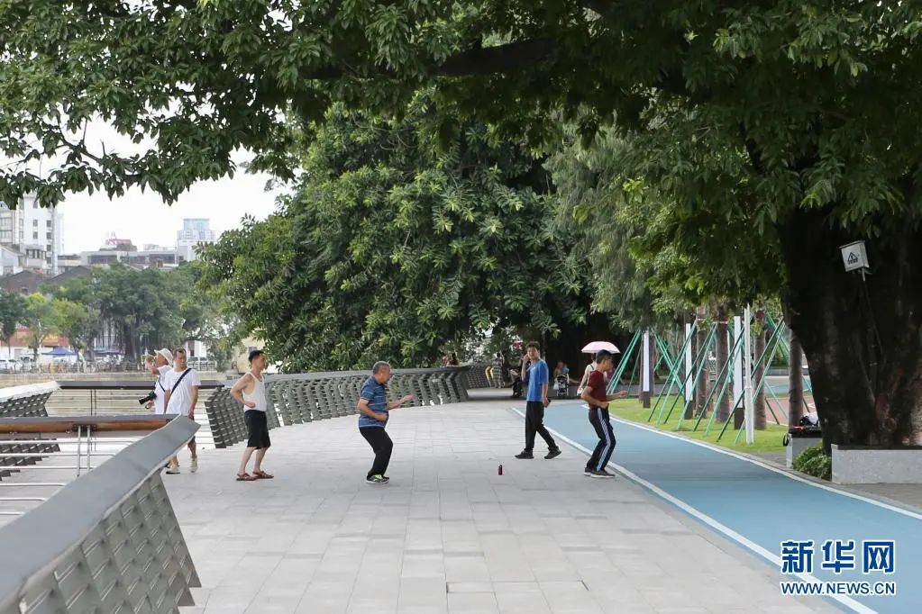 2021年7月15日，市民在广东省江门市江海区下沙公园锻炼。新华社记者 耿馨宁 摄.jpg