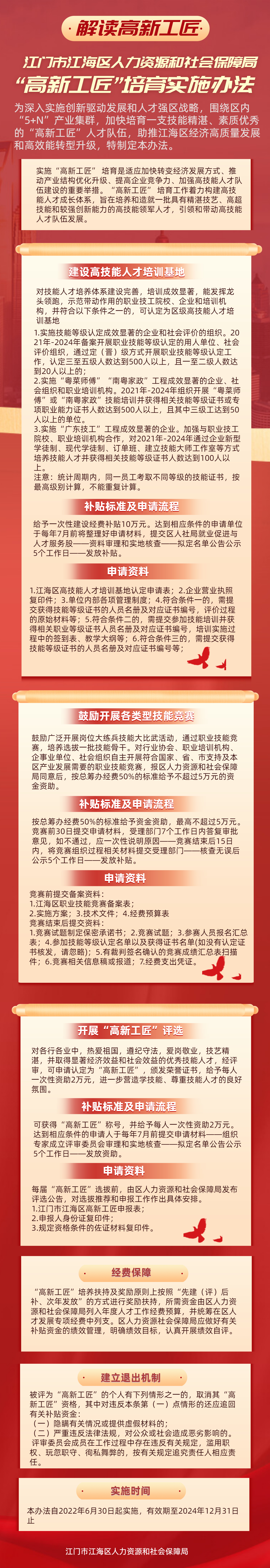 江门市江海区人力资源和社会保障局《“高新工匠”培育实施办法》图解.jpg